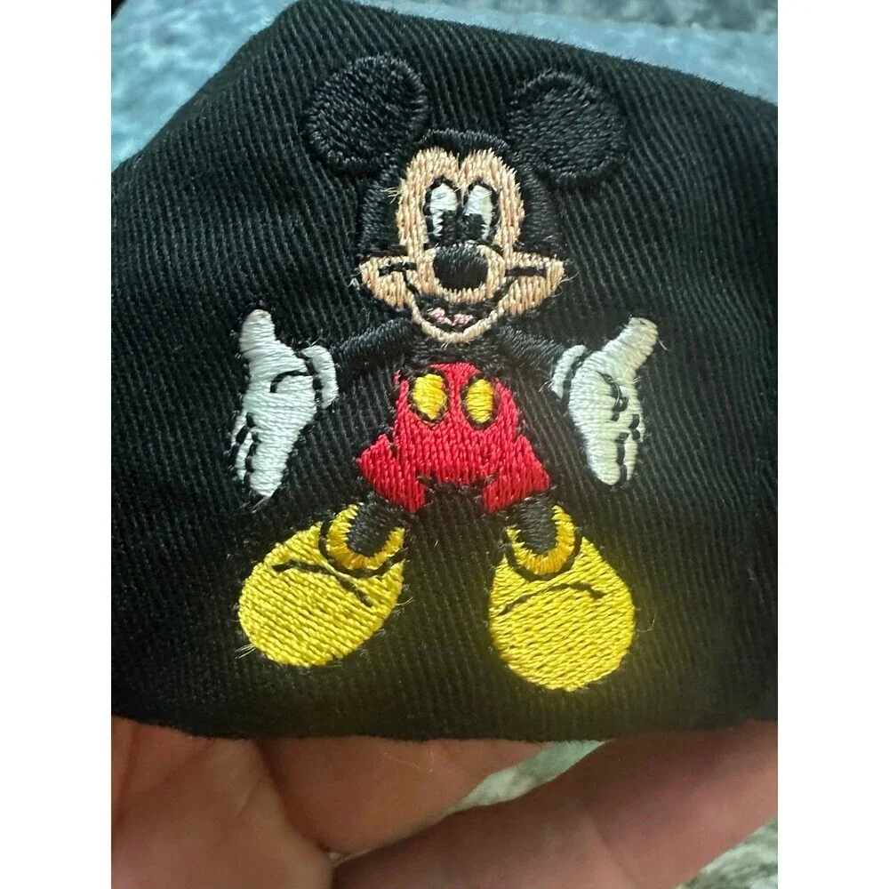 Disney Kids Mickey Mouse Black Cotton Hat with Embroidered Logo